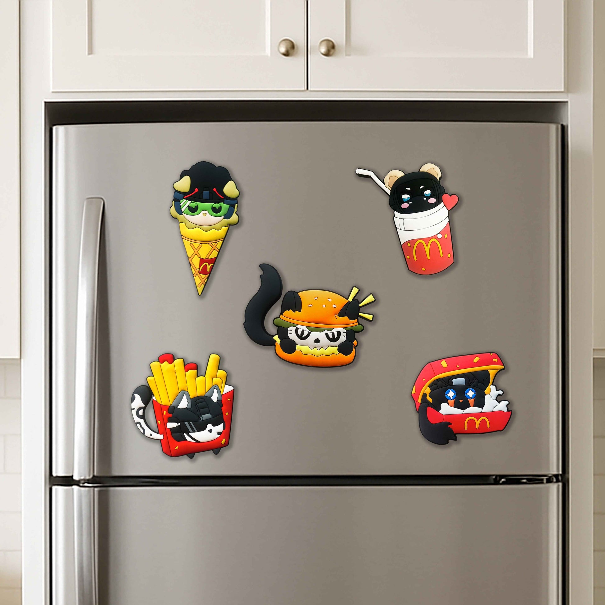 Cute Soldier Fridge Magnets Inspired by Call of Duty Featuring Fun Food Designs for Kitchen Decor & Notes with Magnets Unique Food Themed Set for Home Decoration