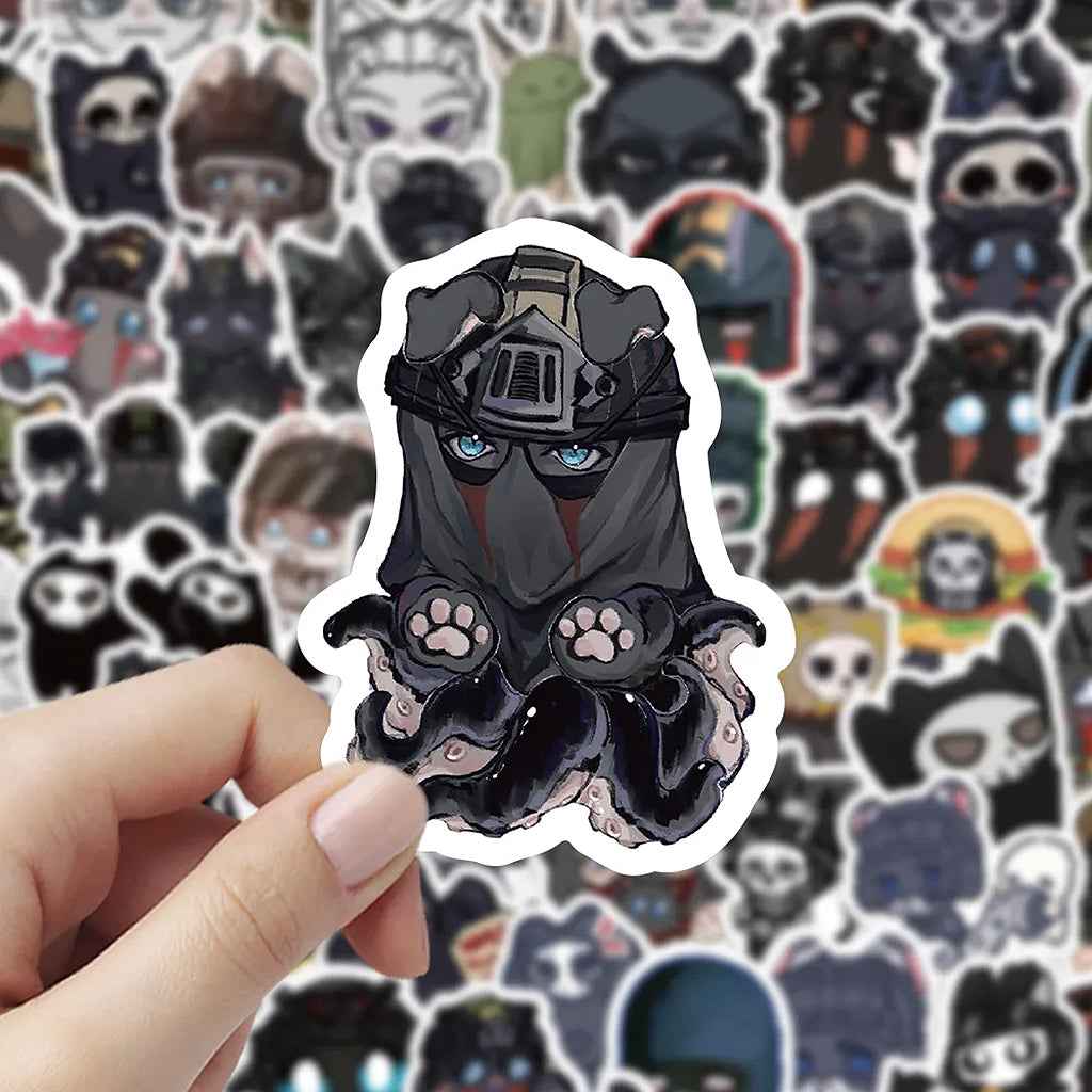 100PCS Cute Chibi Call of Duty Stickers - Gaming Cartoon Decals for Phone Case, Journal & DIY Decor