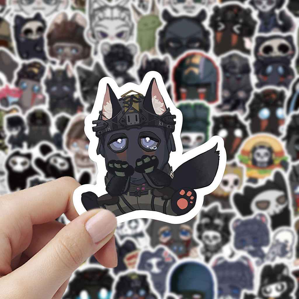 100PCS Cute Chibi Call of Duty Stickers - Gaming Cartoon Decals for Phone Case, Journal & DIY Decor