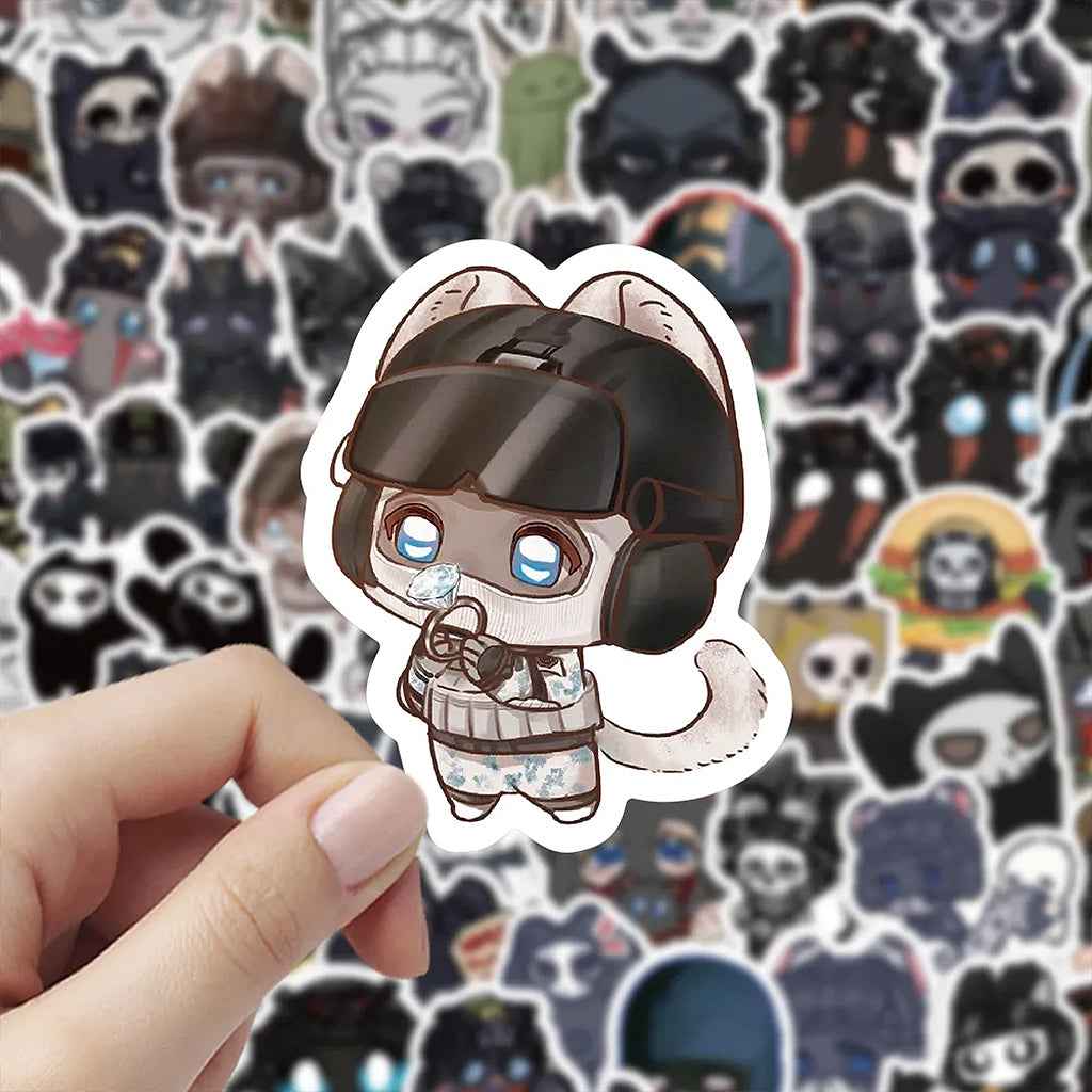 100PCS Cute Chibi Call of Duty Stickers - Gaming Cartoon Decals for Phone Case, Journal & DIY Decor