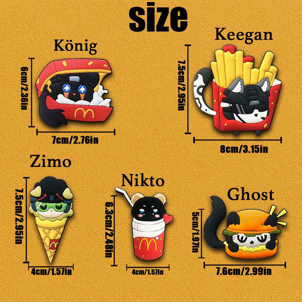Cute Soldier Fridge Magnets Inspired by Call of Duty Featuring Fun Food Designs for Kitchen Decor & Notes with Magnets Unique Food Themed Set for Home Decoration
